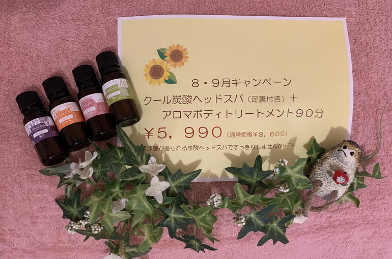 ８・９月キャンペーン９０分セットコース